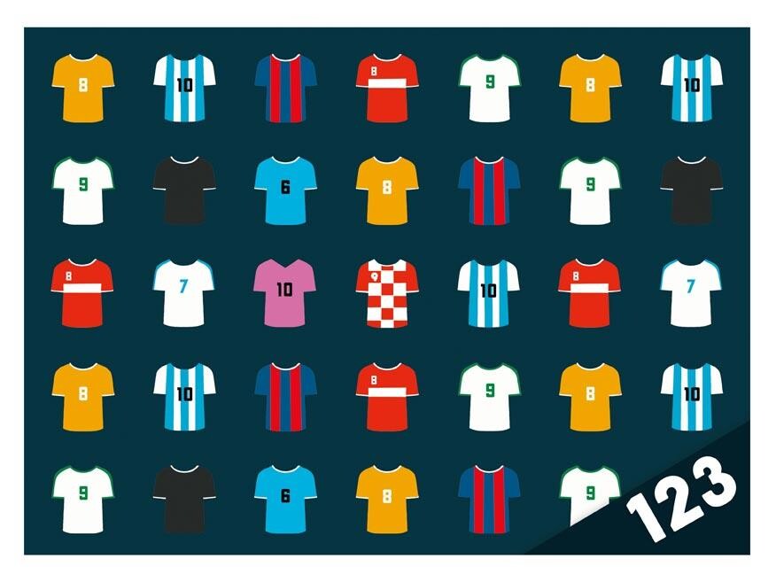 MFP 8021170 Desky na číslice Fotbal dresy