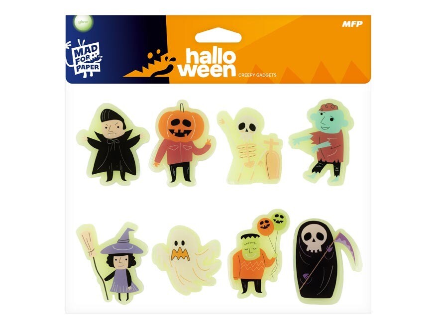 MFP 1042922 Samolepky Halloween gelové svítící mix