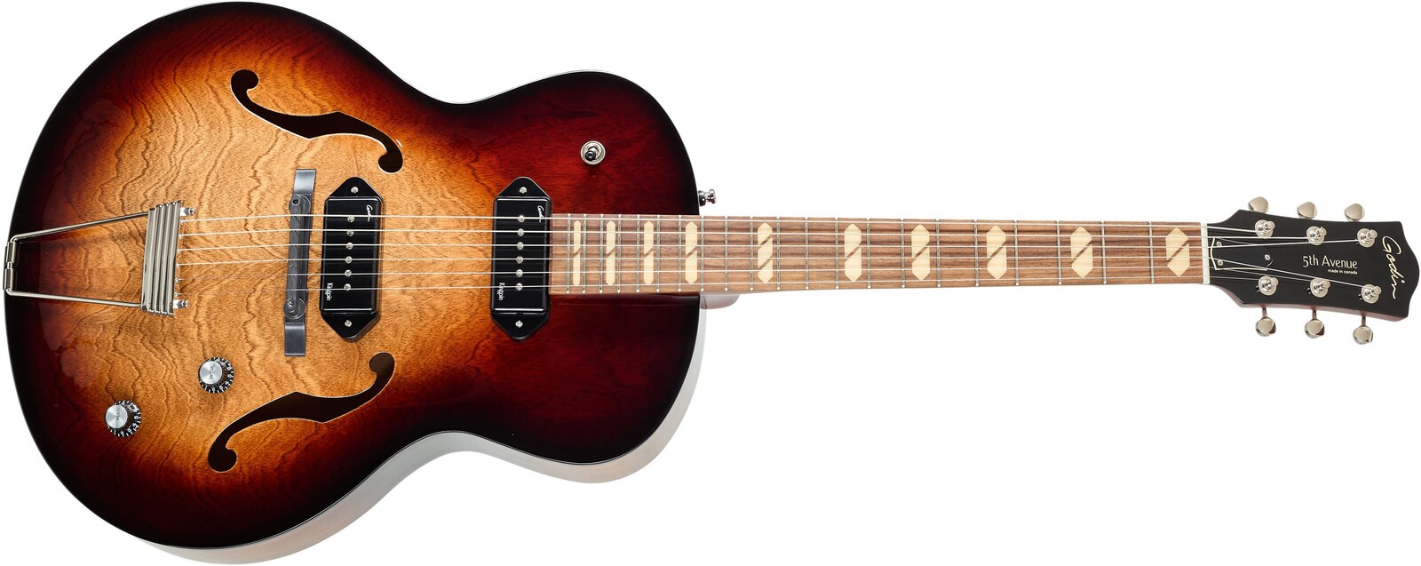 Godin 5th Avenue CW Kingpin II DLX Vintage Burst HG