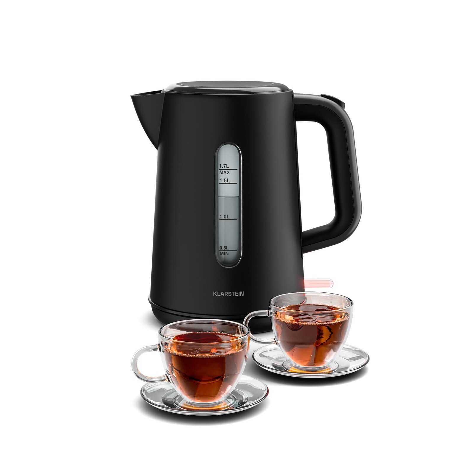 Klarstein Rychlovarná konvice Velaire | 1,7 litru | 2200 W | 360° otočná základna | Moderní, minimalistický design