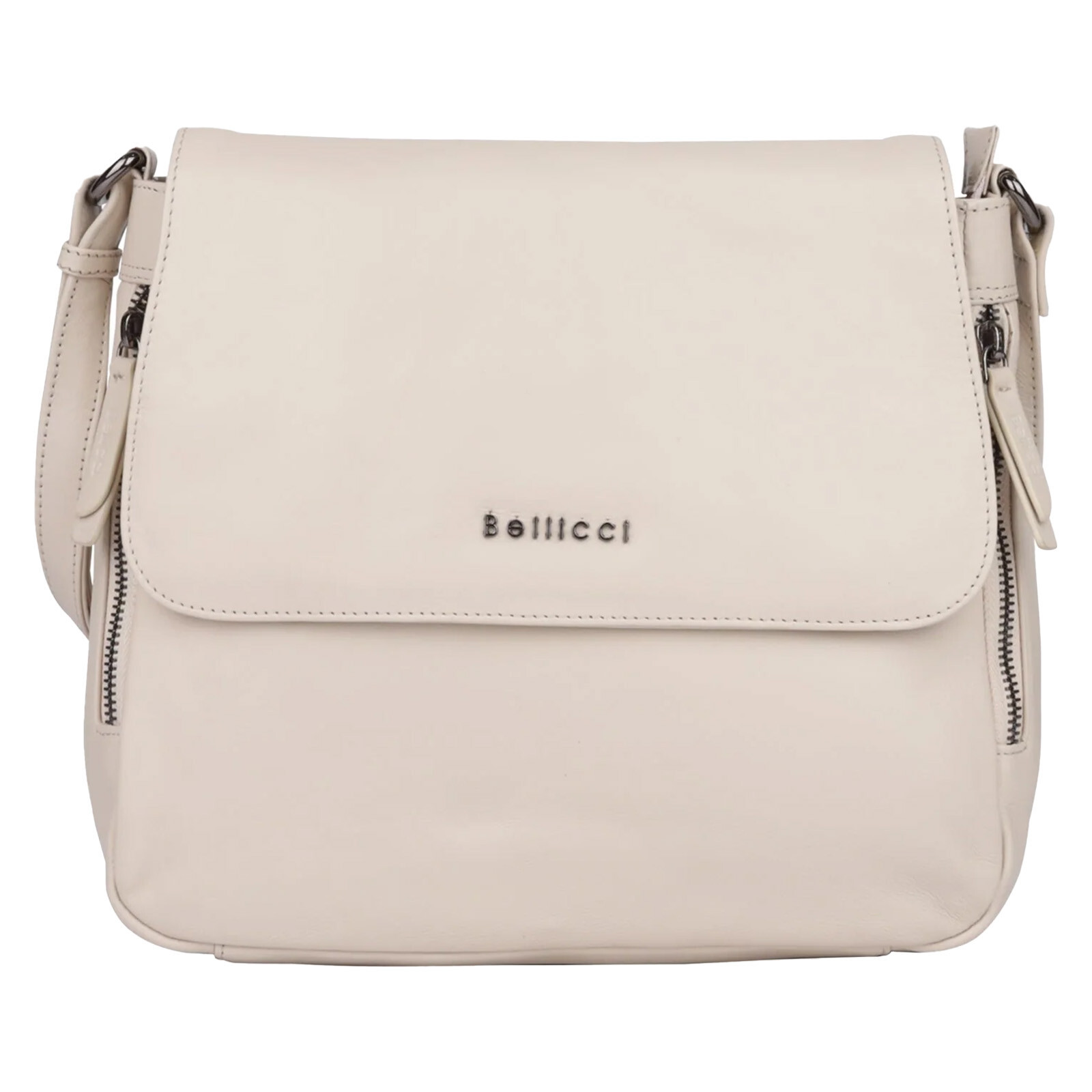 Dámská kožená crossbody kabelka Bellicci Silva - krémová