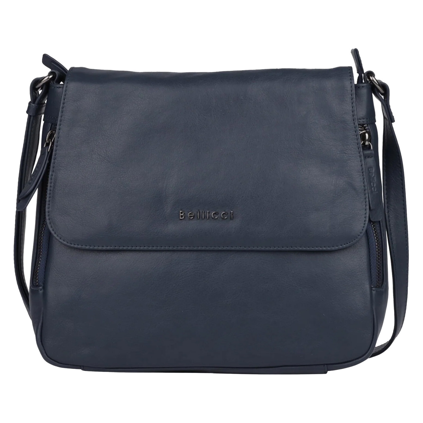 Dámská kožená crossbody kabelka Bellicci Silva - tmavě modrá