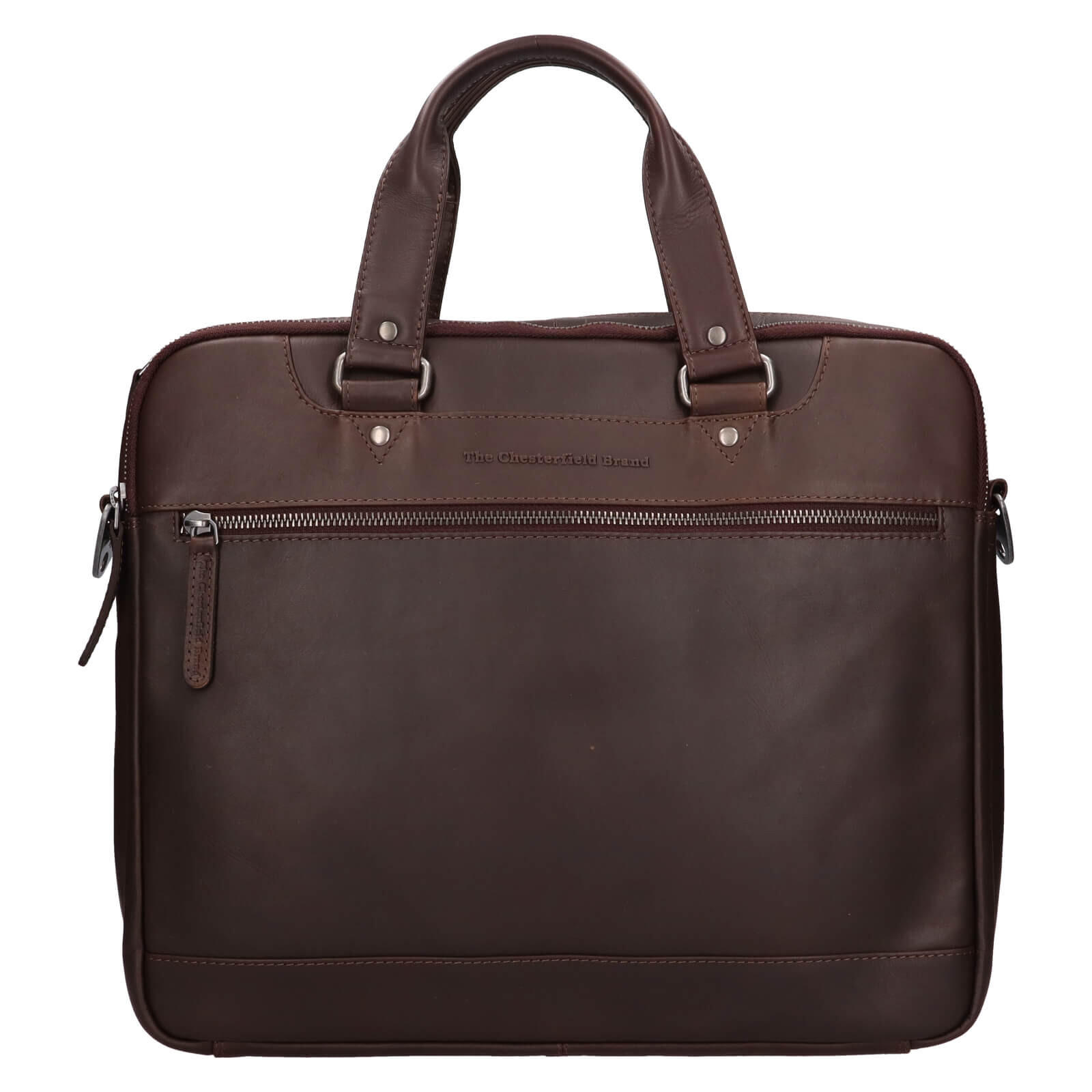 Pánská kožená taška na notebook The Chesterfield Brand Montara - tmavě hnědá