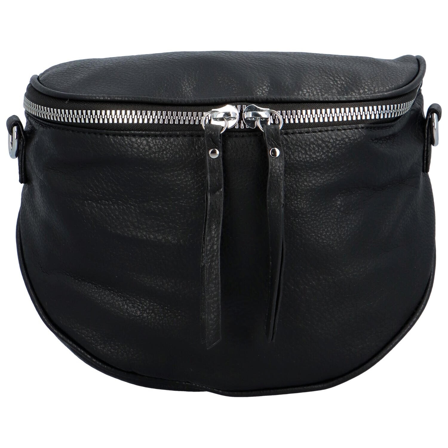 Módní dámská koženková ledvinka/crossbody André, černá