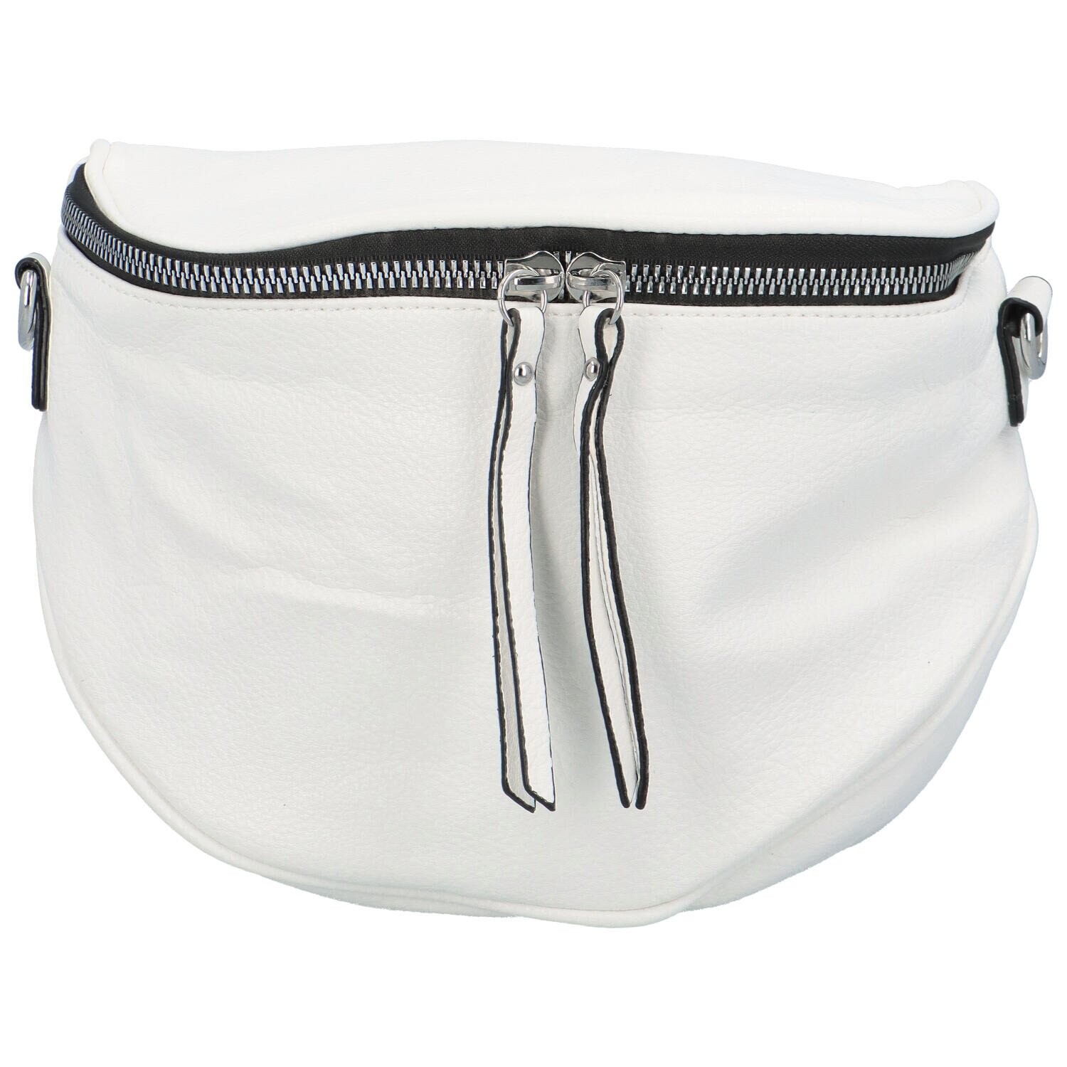 Módní dámská koženková ledvinka/crossbody André, bílá