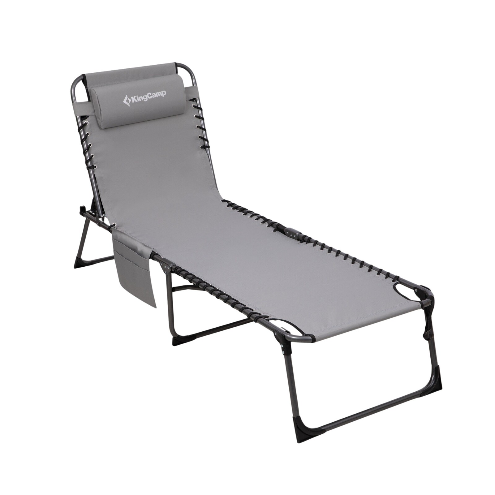 Skládací lehátko KING CAMP Magnolia B40 - 190 x 59 cm - šedá