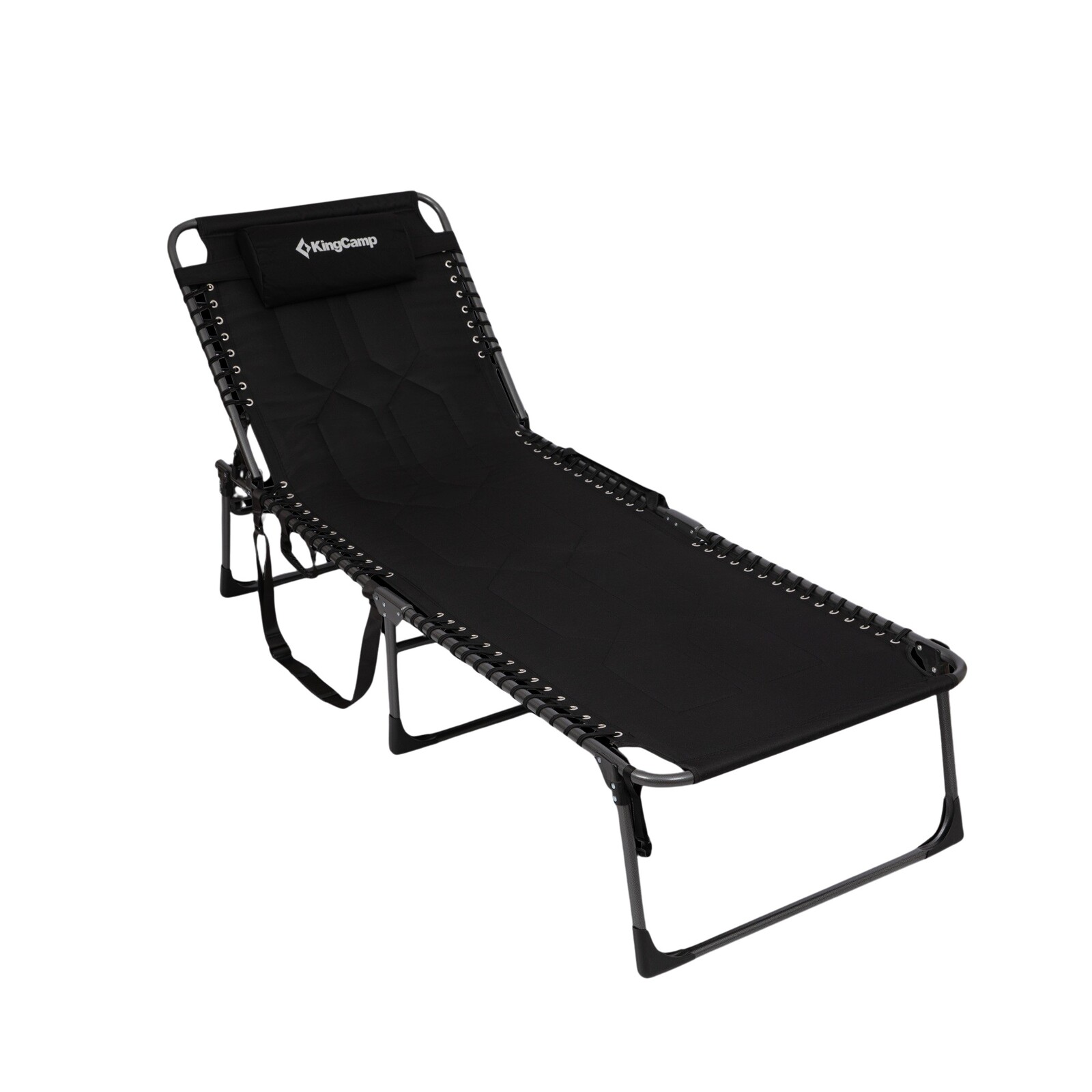Skládací lehátko KING CAMP Magnolia B40 - 200 x 68 cm - černé