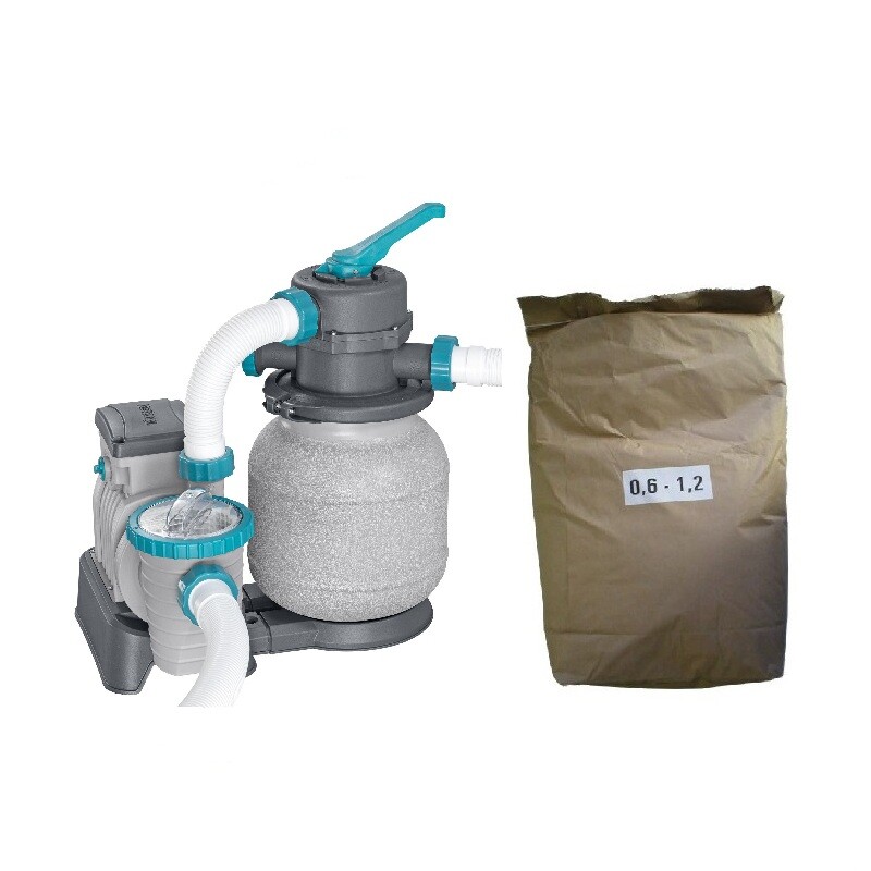 Akční set - písková filtrace BESTWAY Profi Evo - průtok 6.056 l/h + filtrační písek 25 kg
