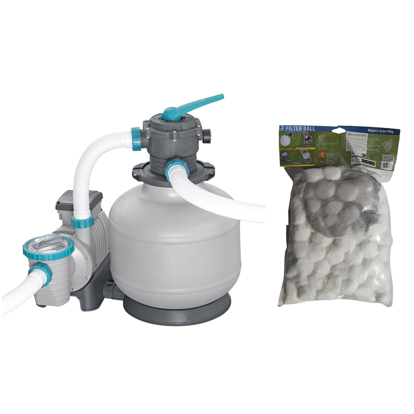 Akční set - písková filtrace BESTWAY Ultra Evo - průtok 11.355 l/h + filtrační náplň Fiber Ball 700g