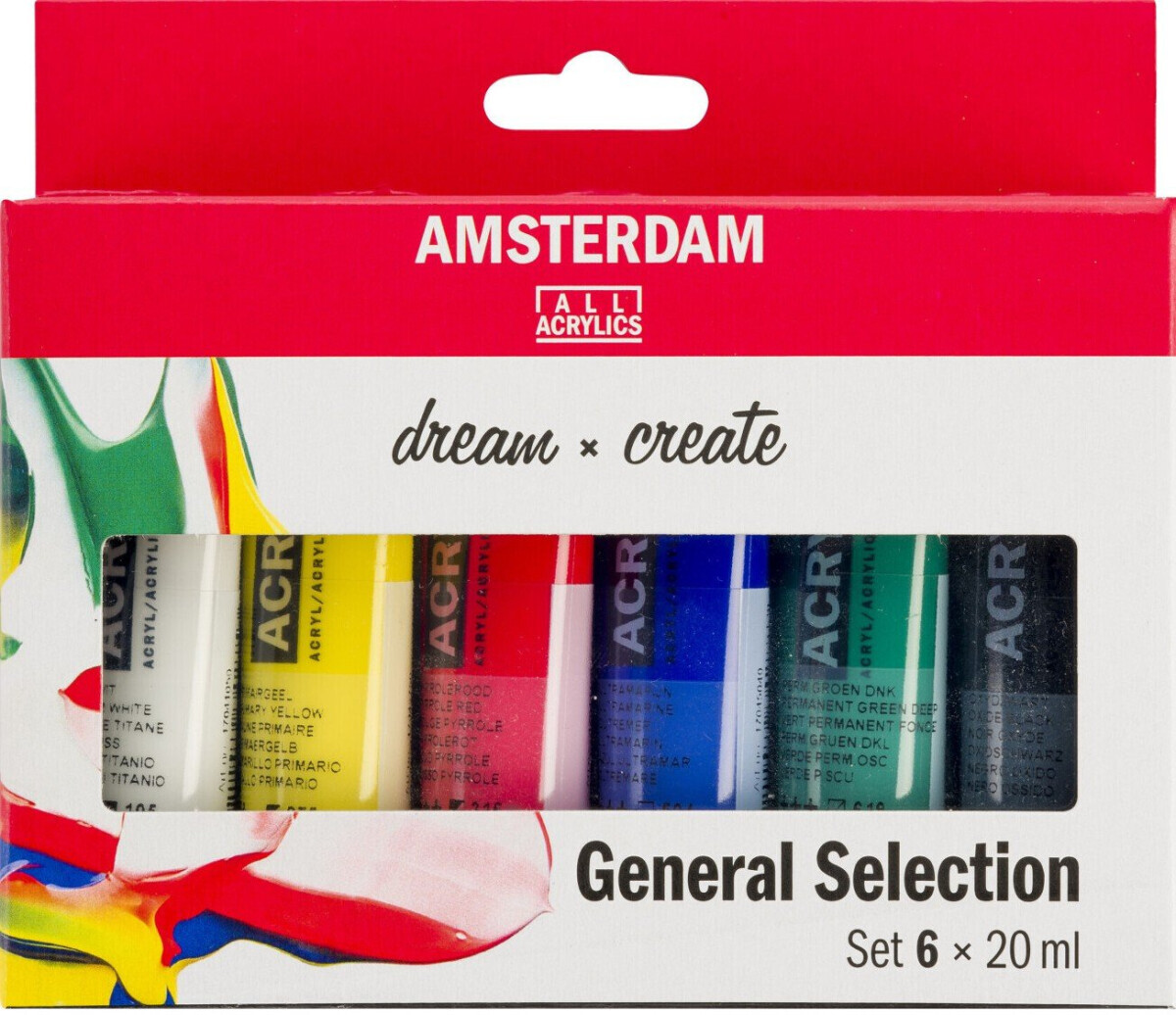 Sada akrylů Amsterdam St. základní odstíny 6x20ml
