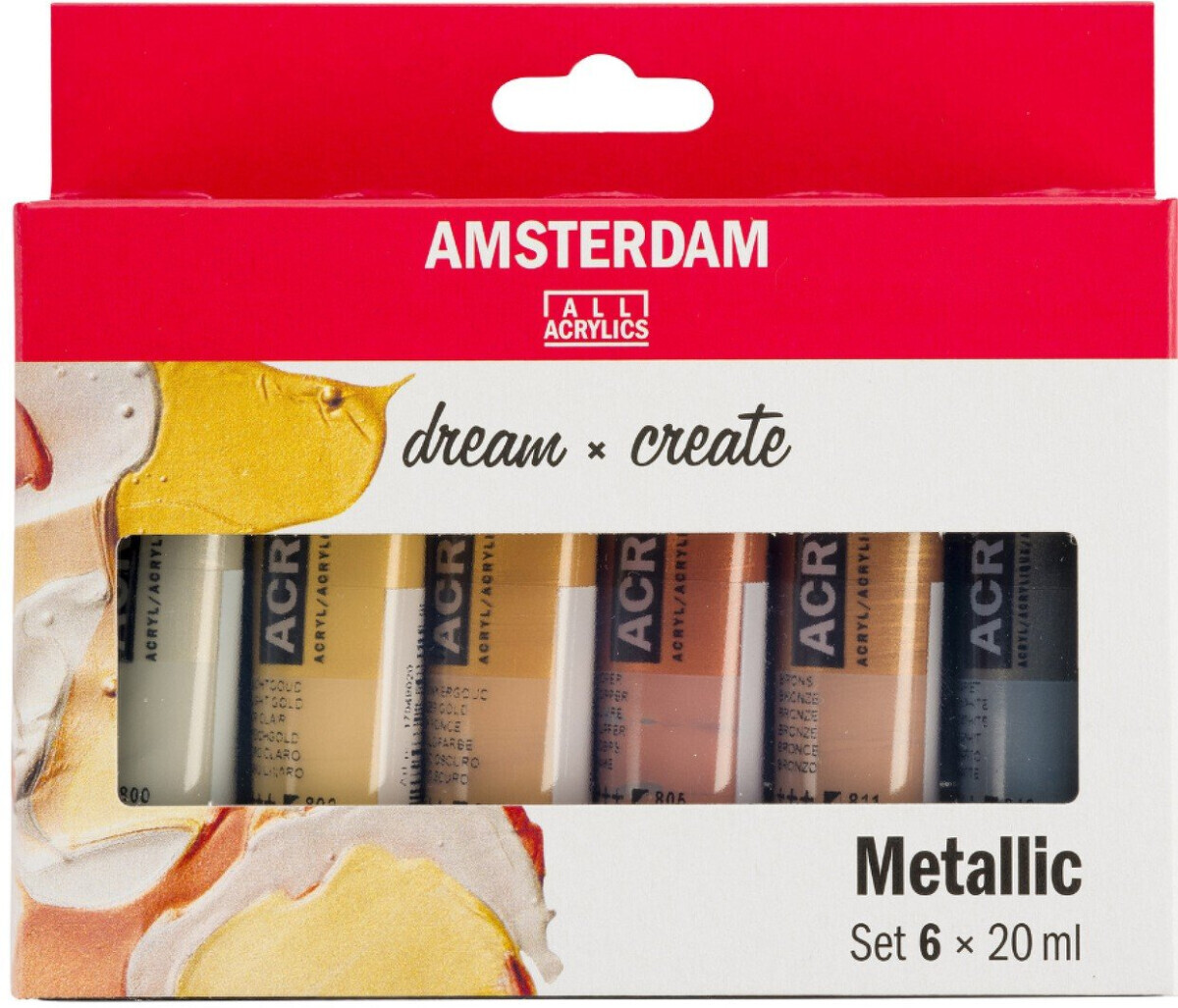 Sada akrylů Amsterdam St. metalické odstíny 6x20ml