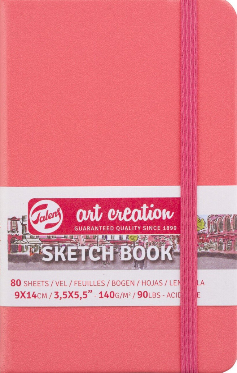 Skicák Art Creat. v pev. vazbě korálový 9x14 140g