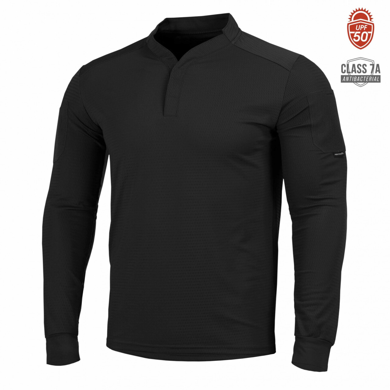 Tričko s dlouhým rukávem Pentagon Squadforce Rugby - černé, XS/S
