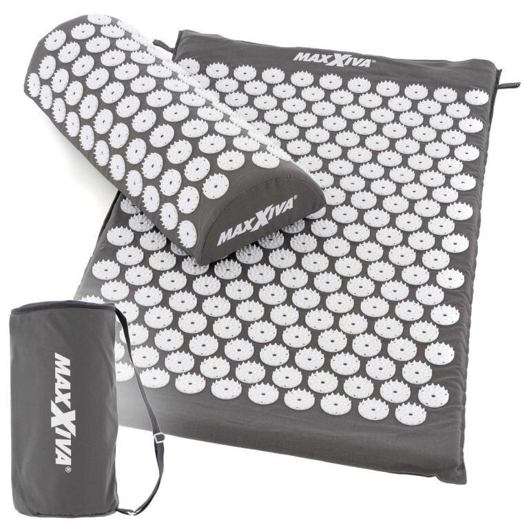 MAXXIVA® 81552 MAXXIVA Akupresurní podložka s polštářem, 75x42 cm, šedá