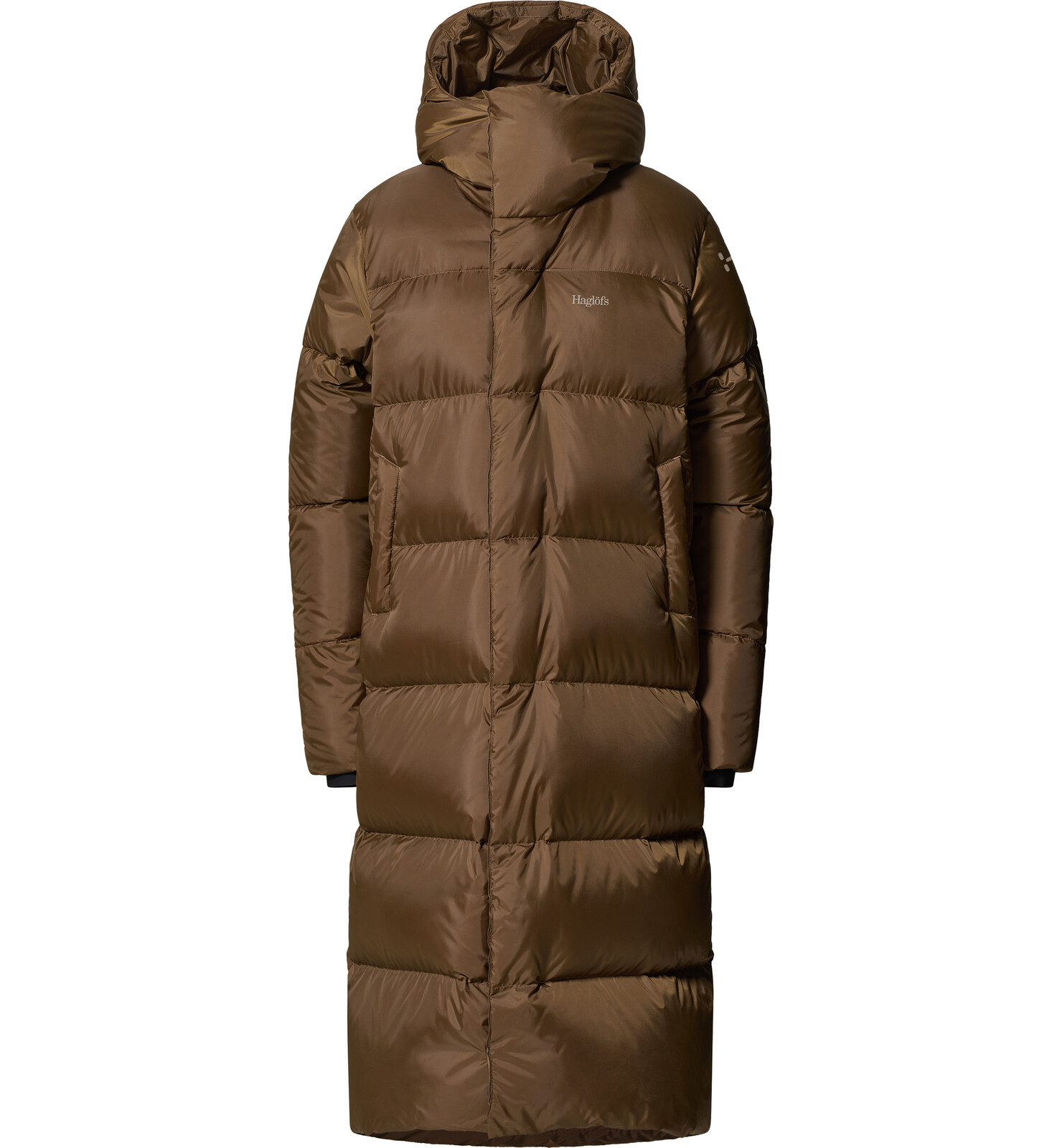 Haglöfs Long Down II Parka Women hnědá Velikost: S 7318841945828