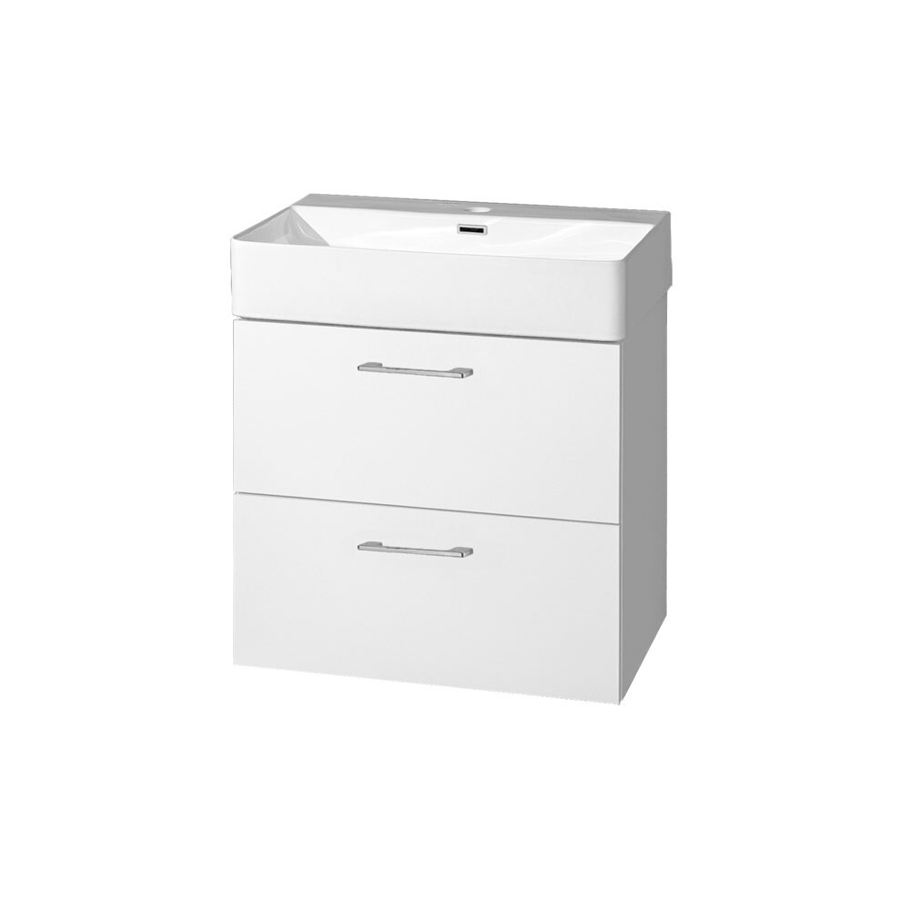 Mereo Leny, koupelnová skříňka s keramickým umyvadlem 60 cm, bílá CN811N