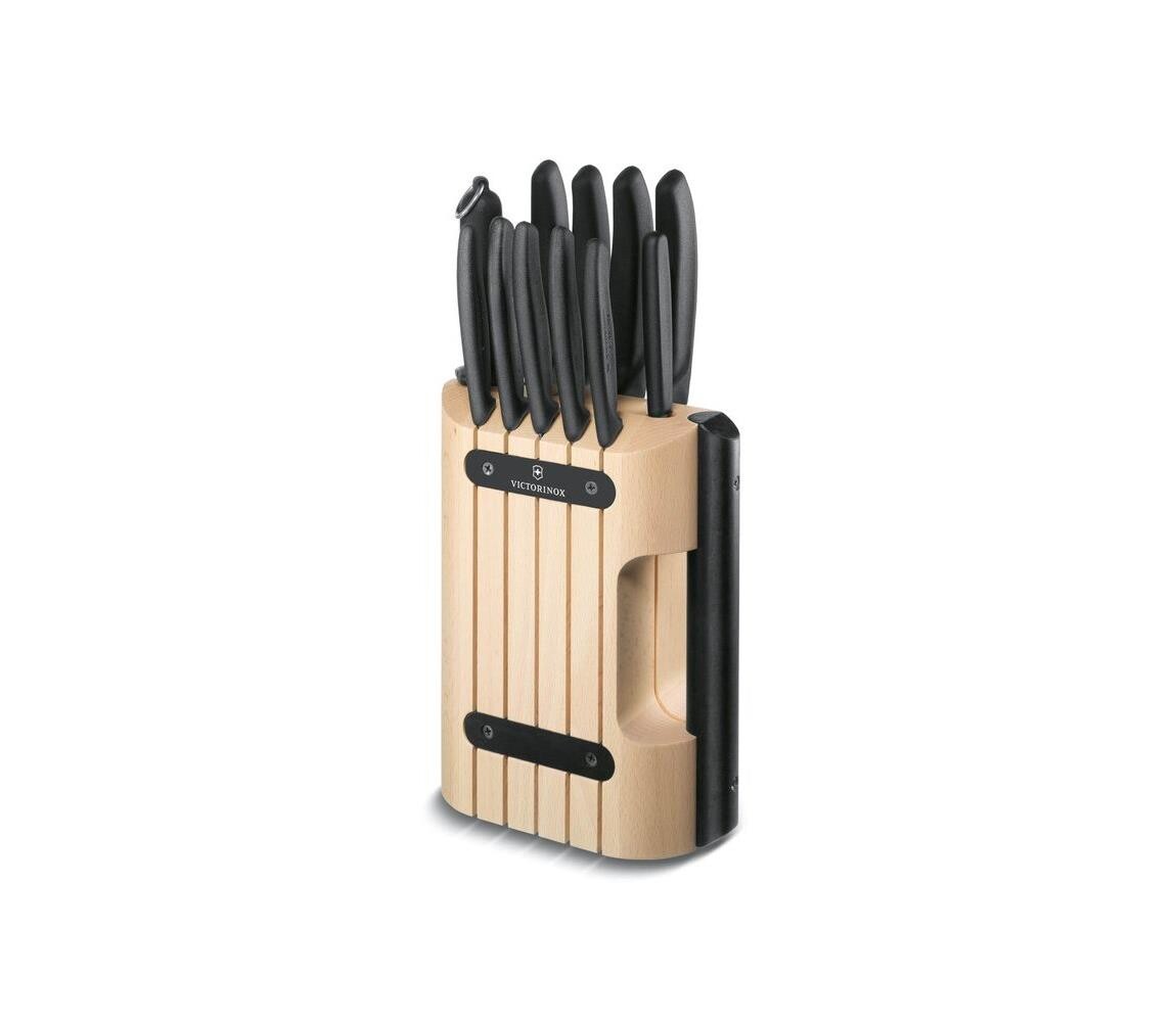 Victorinox - Sada kuchyňských nožů ve stojanu SWISS CLASSIC 12 ks buk/béžová 6.7153.11