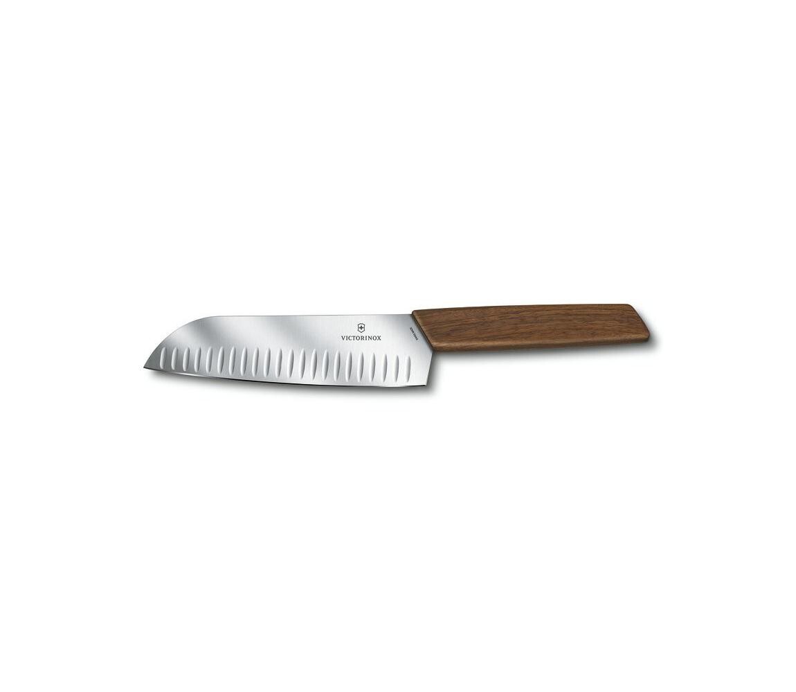 Victorinox - Kuchyňský nůž santoku SWISS MODERN 17 cm ořech 6.9050.17KG