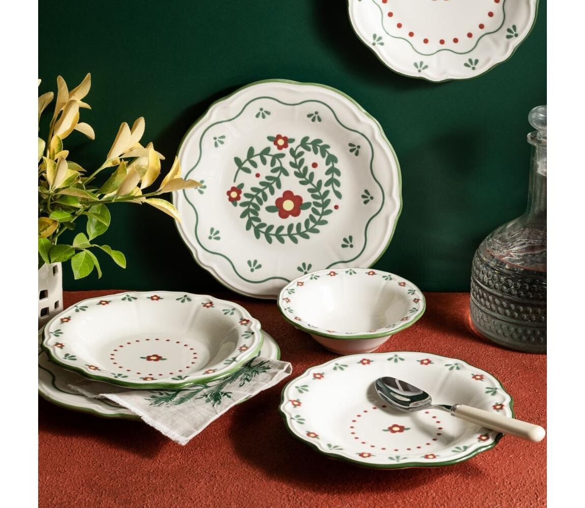 Jídelní sada 24 ks pestrobarevná/porcelán 667PRS1115