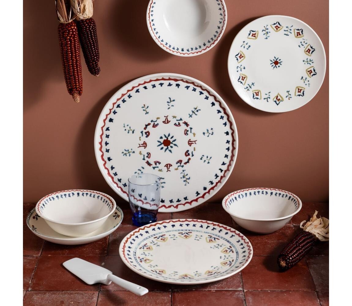 Jídelní sada 24 ks pestrobarevná/porcelán 667PRS1126