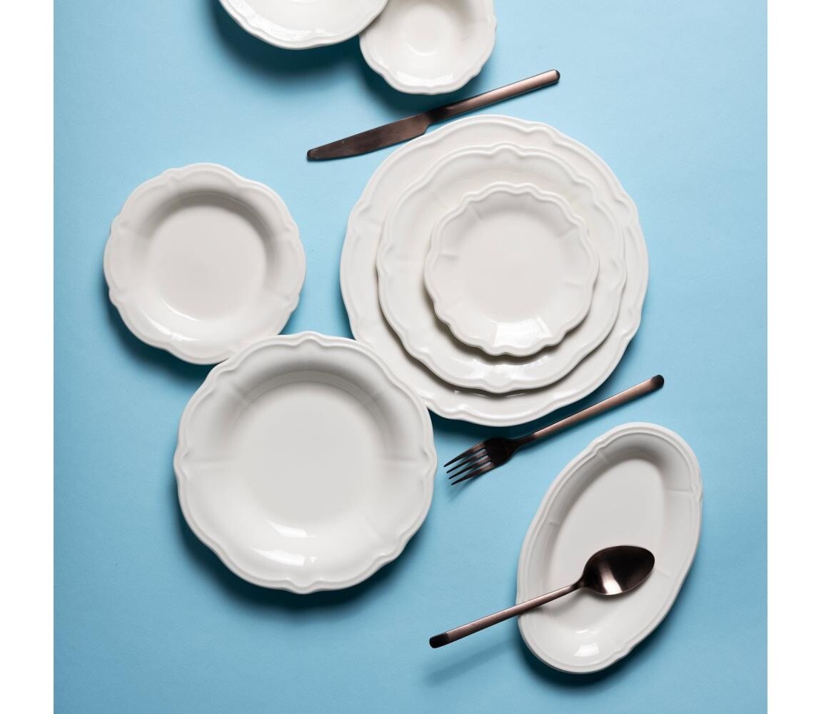 Jídelní sada 24 ks bílá/porcelán 667PRS1105