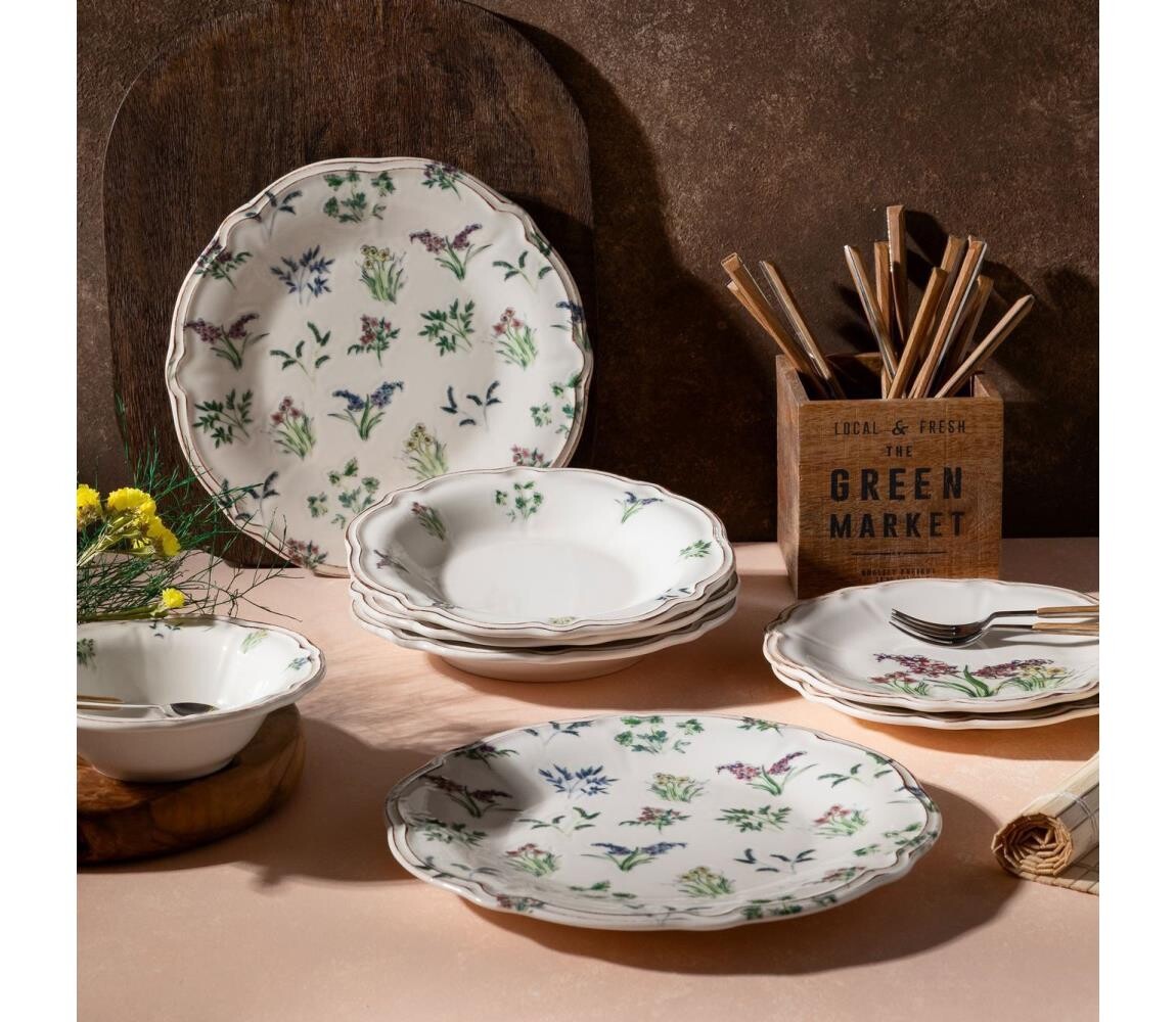 Jídelní sada 24 ks pestrobarevná/porcelán 667PRS1112