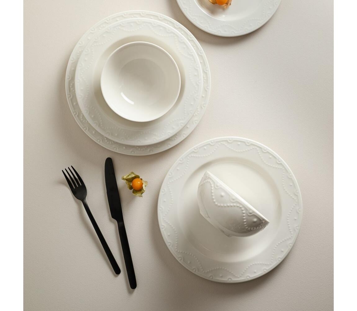 Jídelní sada 24 ks bílá/porcelán 667PRS1103