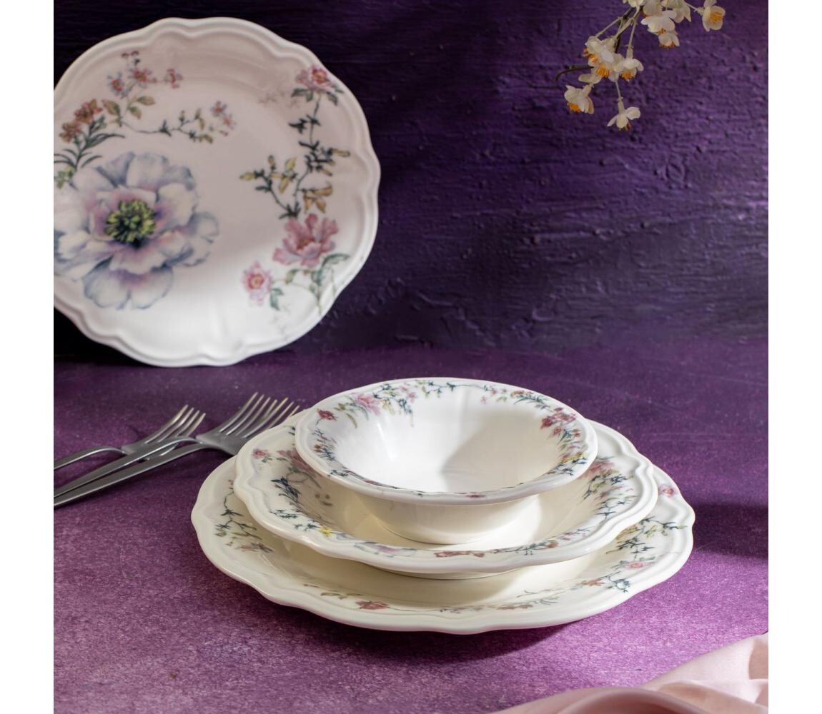 Jídelní sada 24 ks pestrobarevná/porcelán 667PRS1151