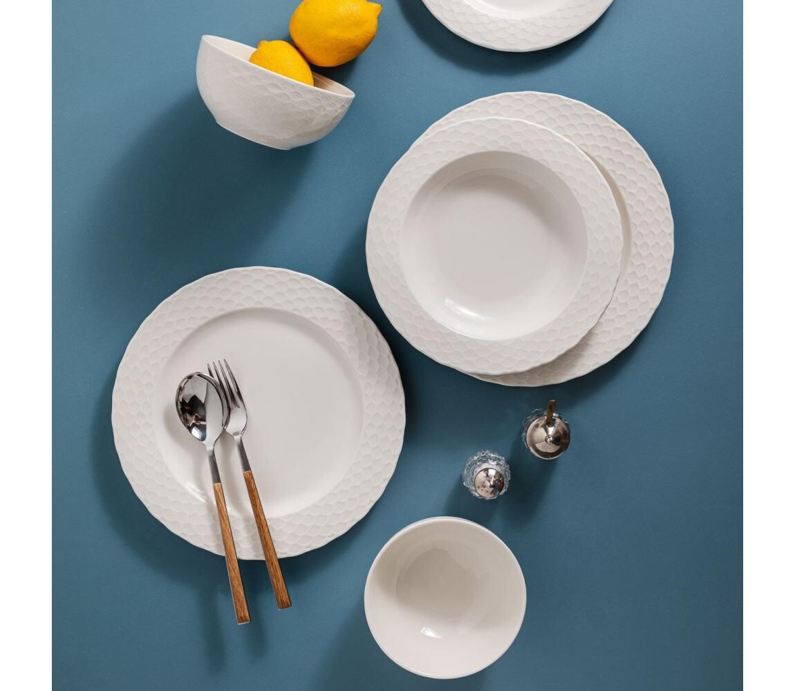 Jídelní sada 24 ks bílá/porcelán 667PRS1106