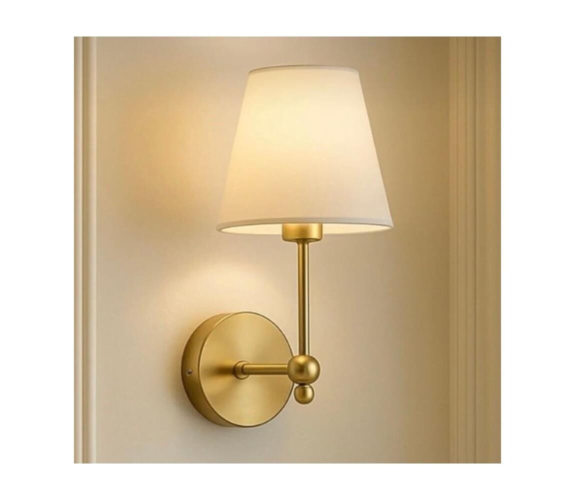 Nástěnná lampa ASPARAGUS 1xE27/40W/230V zlatá/krémová 751ARL1149