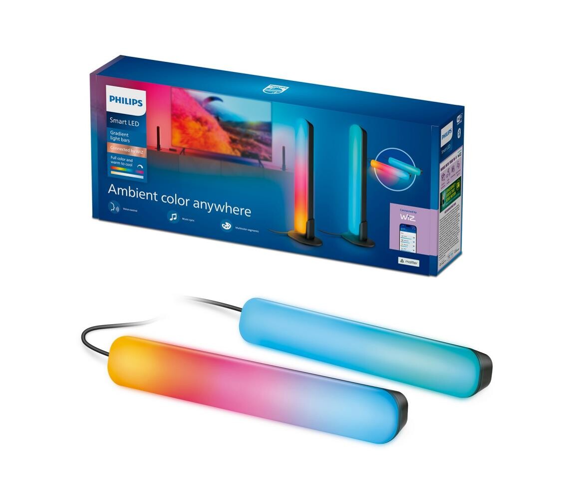 Philips Smart Philips - SADA 2x LED RGBIC Stmívat. svítidlo SMART GRADIENT LED/8W/230V Wi-Fi 8721103160669