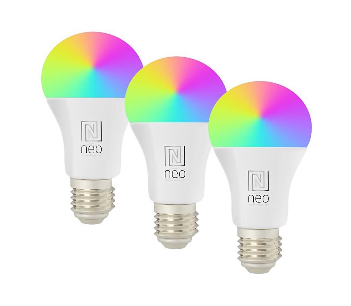 NEO 07794CDO-SADA 3x LED RGB+CCT Stmívatelná žárovka E27/14W/230V Wi-Fi+DO 07794CDO
