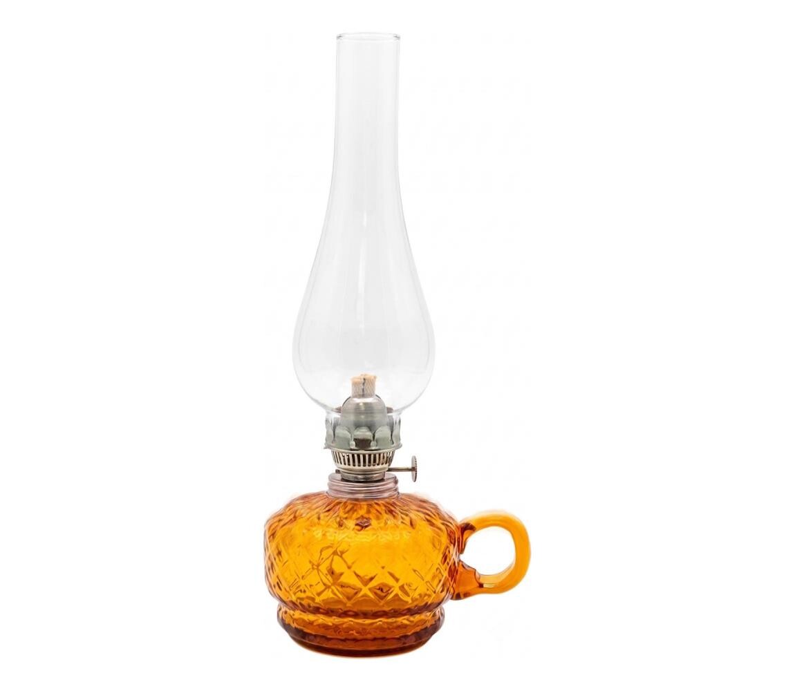 Floriánova huť Petrolejová lampa MONIKA 34 cm amber káro 110-0110-0000-19-03-000