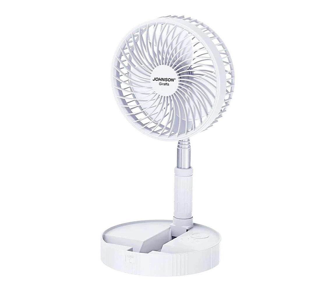 JOHNSON - Nabíjecí stolní látor GIRAFFA 5W/3,7V 1200 mAh pr. 20 cm bílá 8008523013813