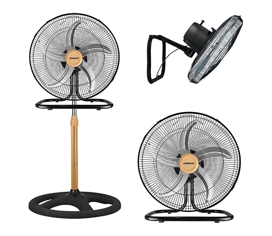 JOHNSON - Stojanový látor 3v1 WOOD 80W/230V pr. 50 cm černá/béžová 8008523014087