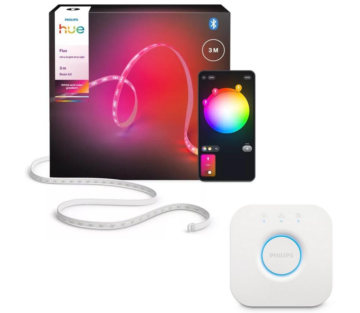 Philips - LED RGBW Stmív. pásek Hue FLUX 3m LED/29W/230V 2200-6500K + Hue bridge P7214+P1408