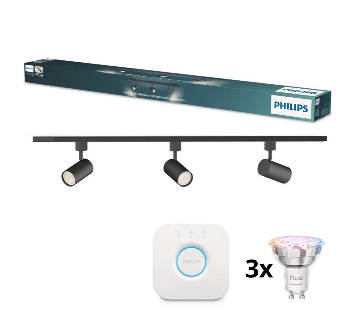 Philips - LED Stm bod svít v lišt sys EASYLINK HUE 3xGU10/4,7W/230V + Hue bridge P7613+3xP7029+P1408