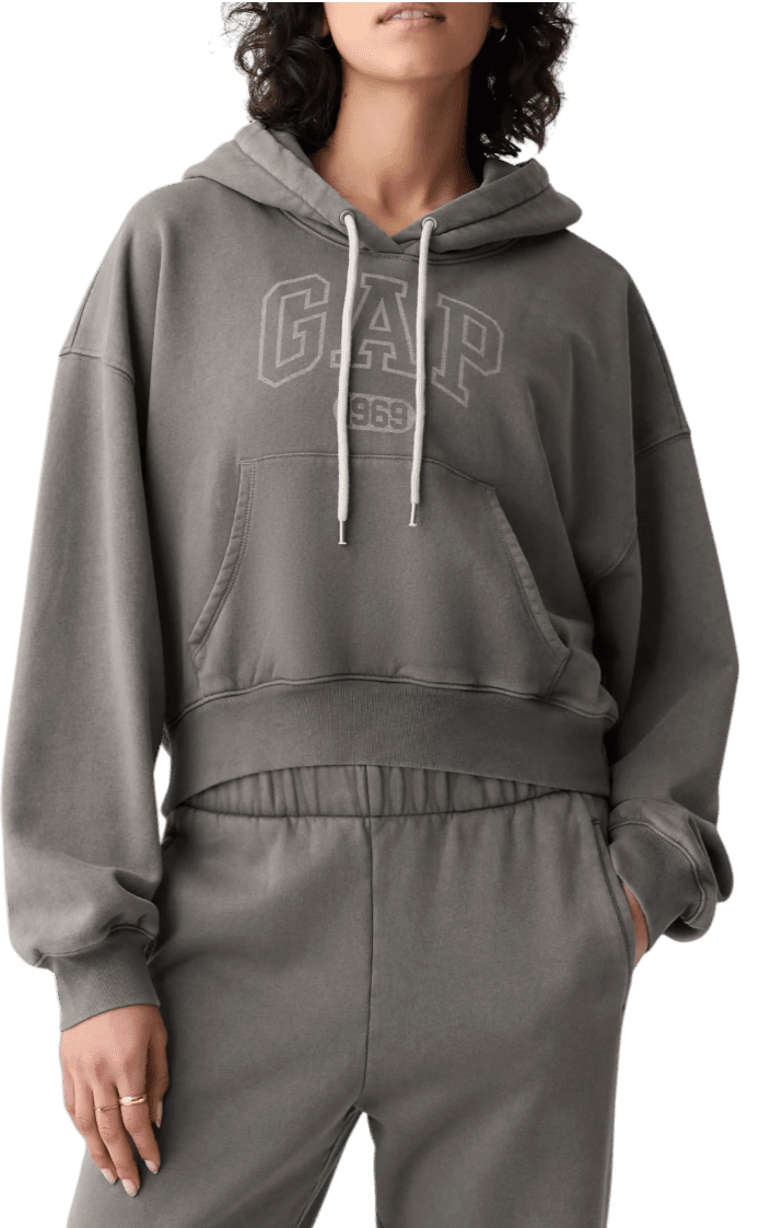 Mikina s kapucí GAP Logo Cropped