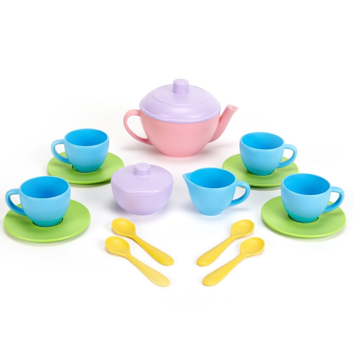 Ourbaby Green Toys Čajový set Pink 17 ks