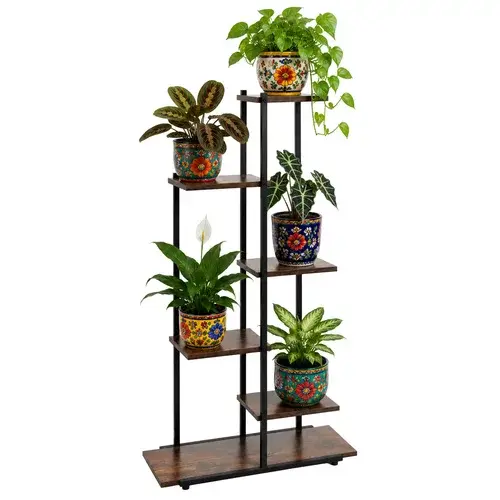 Květinový stolek 6 patrový 113 cm – stojan na květiny