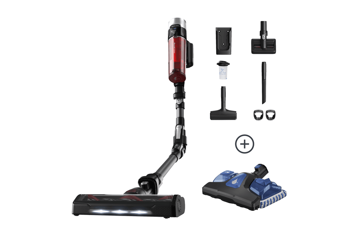 Akční set tyčový vysavač Rowenta X-Force Flex 9.60 Animal RH2078 + vytírací hlavice Aqua Slim