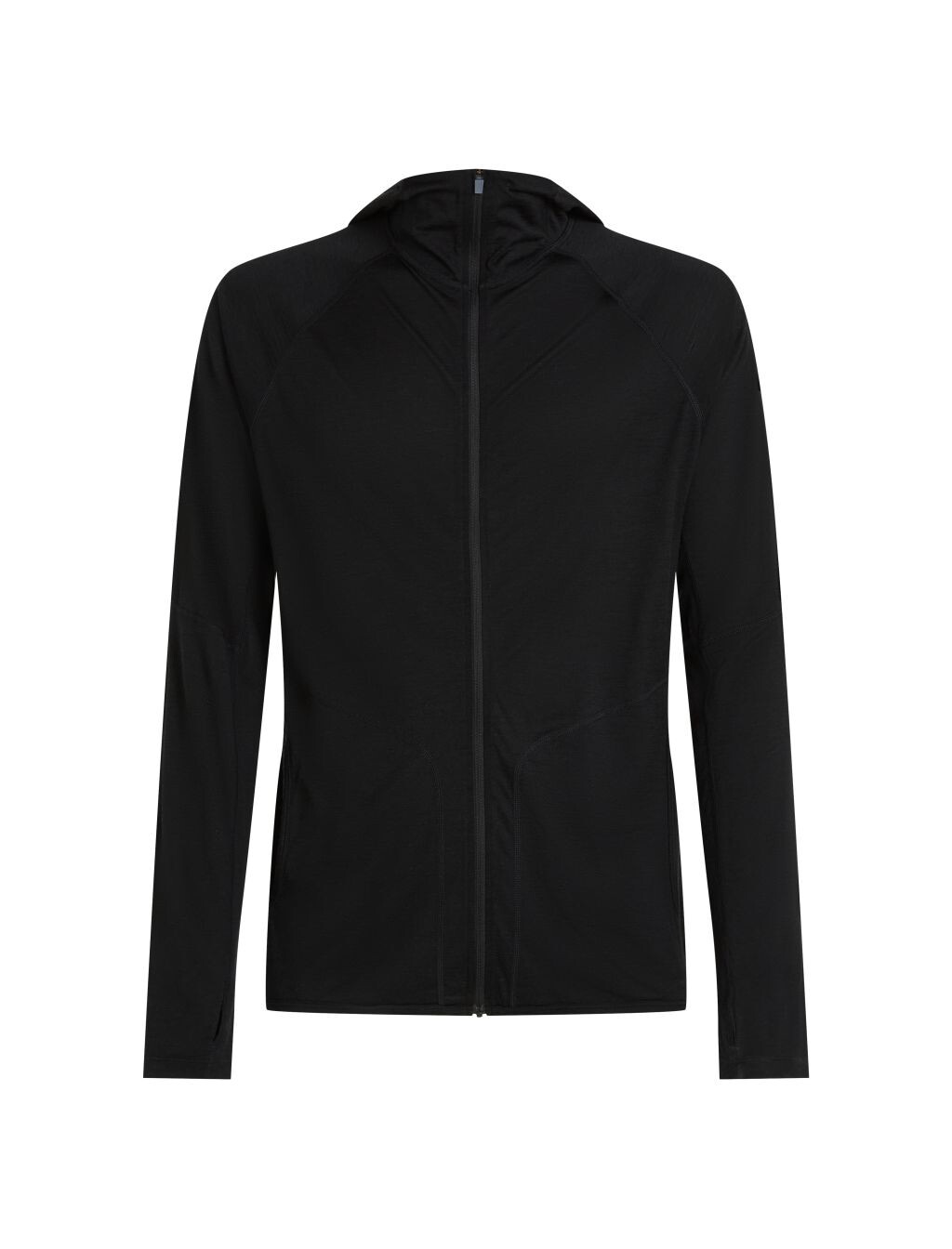 ICEBREAKER Mens 150 MerinoFine Ace LS Zip Hoodie, Black velikost: S