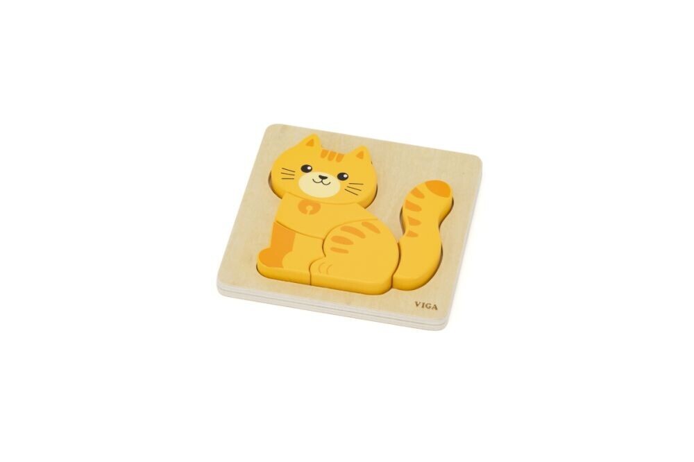Viga Dřevěné puzzle pro nejmenší - Kočička