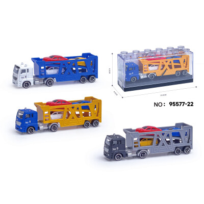 Kovový model kamionu s návěsem 1:64 - více druhů - bilý tahač