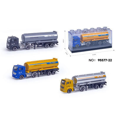 Kovový model cisternového vozu 1:64 - více druhů - žlutý tahač