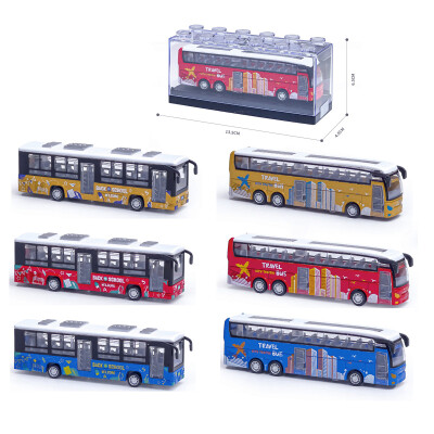 Kovový model školního autobusu s otevíracími dveřmi 1:64 - více druhů - dálkový autobus červený