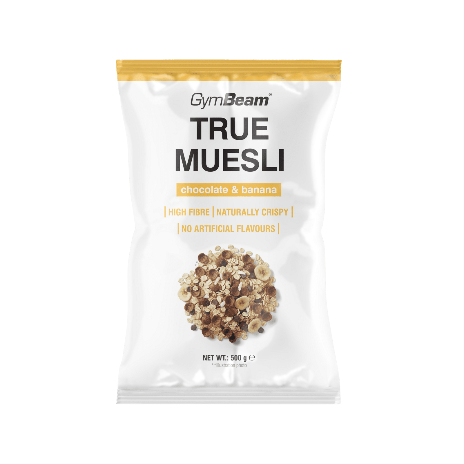 GYMBEAM True Muesli čokoláda banán 500 g