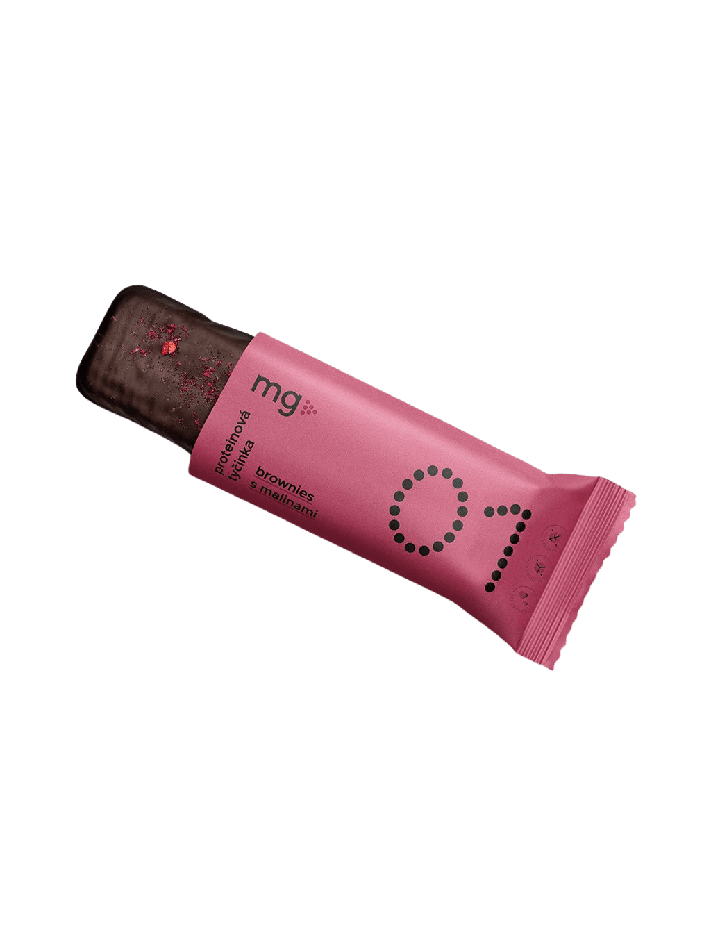 MG NUTRITION Proteinová tyčinka 01 Brownies s malinami 55 g