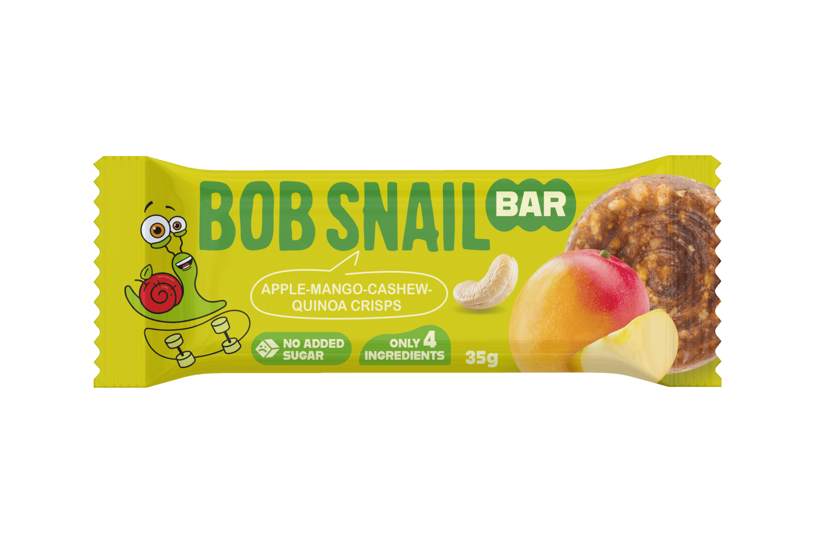 ŠNEK BOB Ovocná tyčinka jablko-mango s kešu a quinoou 35 g