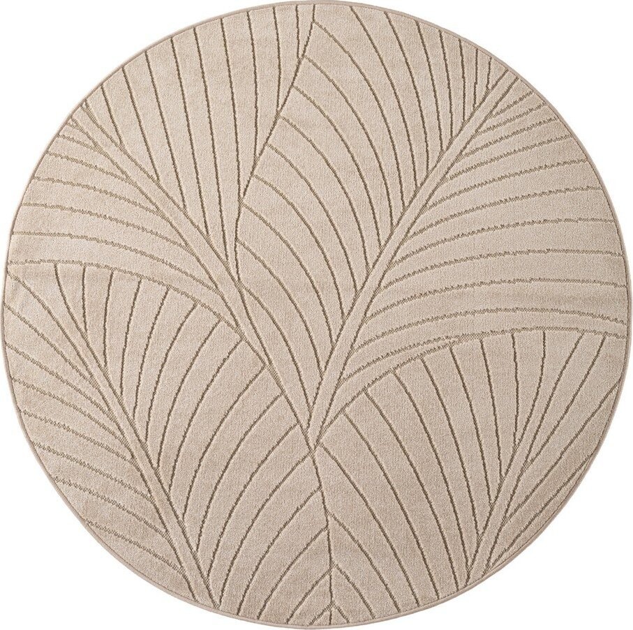 Béžový kulatý vnitřní a venkovní koberec ø 160 cm Nova 1203 – Ayyildiz Carpets